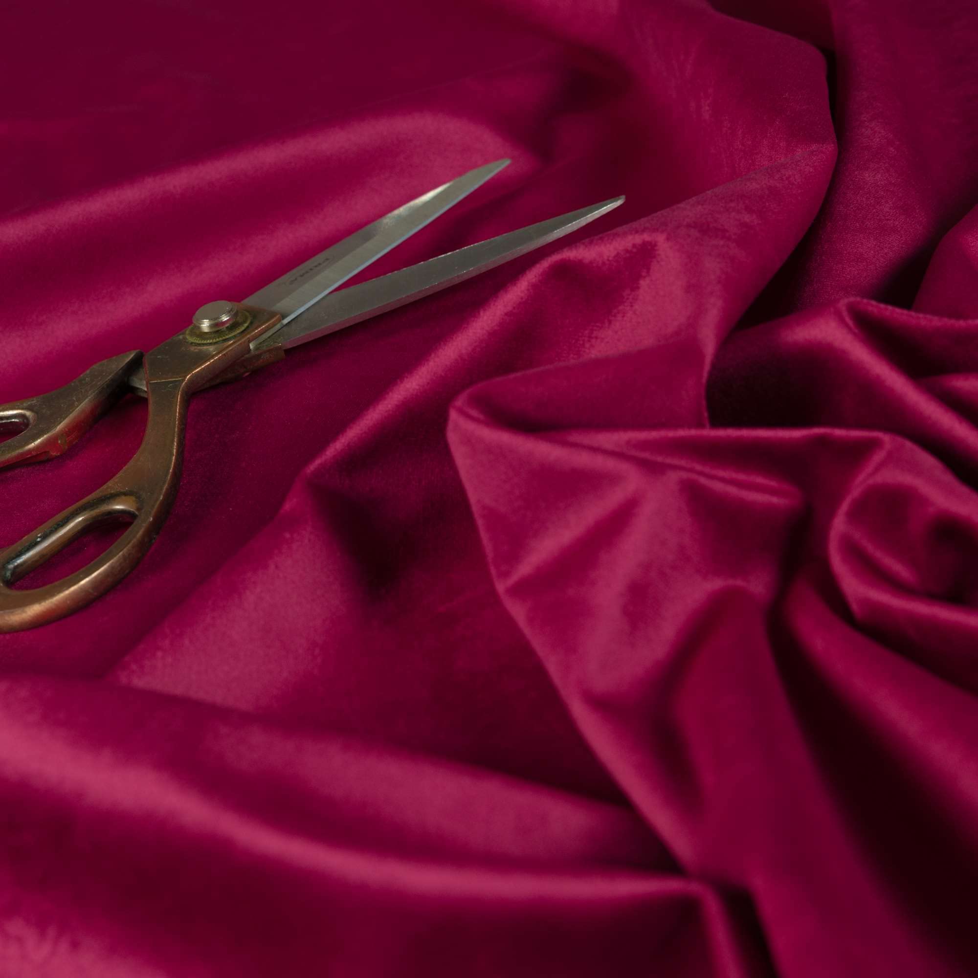 Redbrick Mill Fabrics Flame Retardant Plain Durable Brushed Cotton Feel Velvet Upholstery Fabric by The Metre, 135cm Width, Lipstick Pink (Per Metre) — image 1
