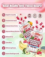 Vista 4 de Magnesium L-Threonate Gummies 1000mg – Sugar-Free, Vegan Magnesium Supplement for Kids & Adults, Wellness Support, Non-GMO, Raspberry Flavor, 60