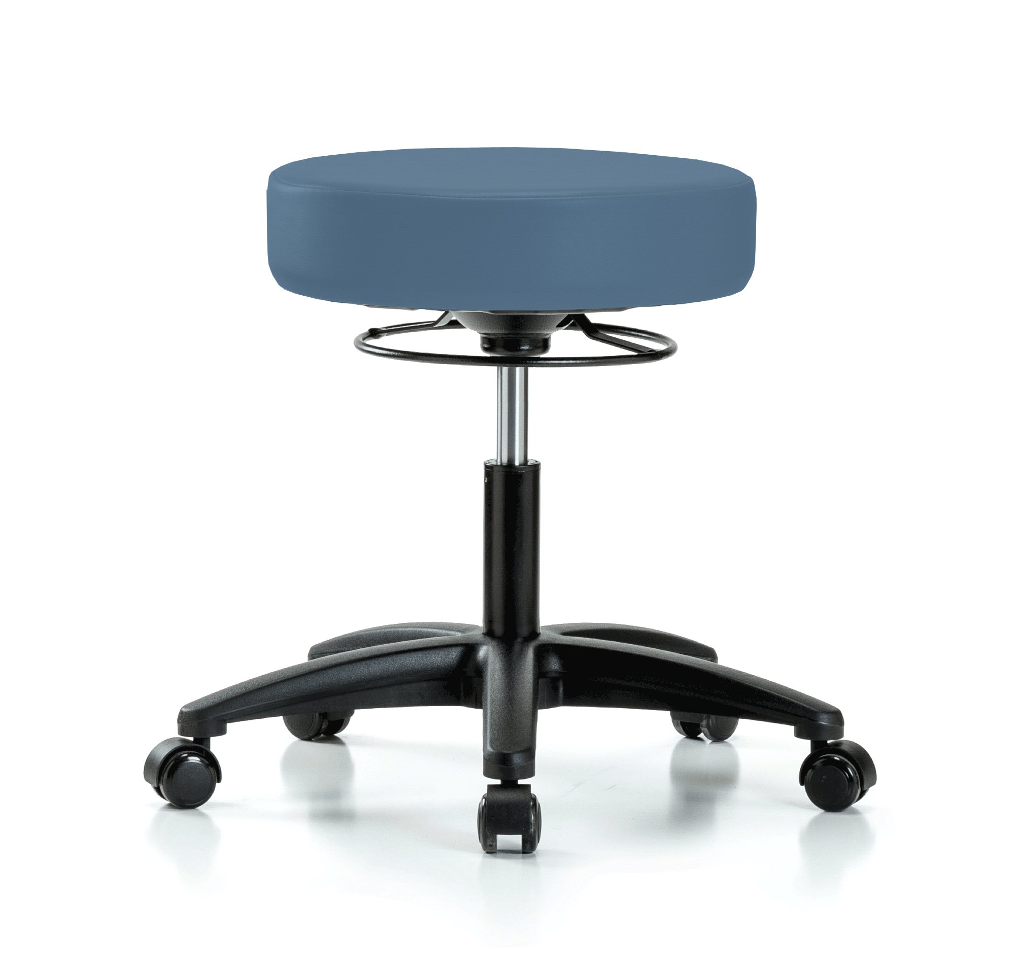Perch 360 Degree Rolling Height Adjustable Massage Therapy Swivel Stool for Carpet or Linoleum | Desk Height | 300-Pound Weight Capacity | (Newport Fabric)