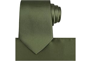 KissTies Satin Tie Set: Enhance Your Style with Sophisticated Green Elegance