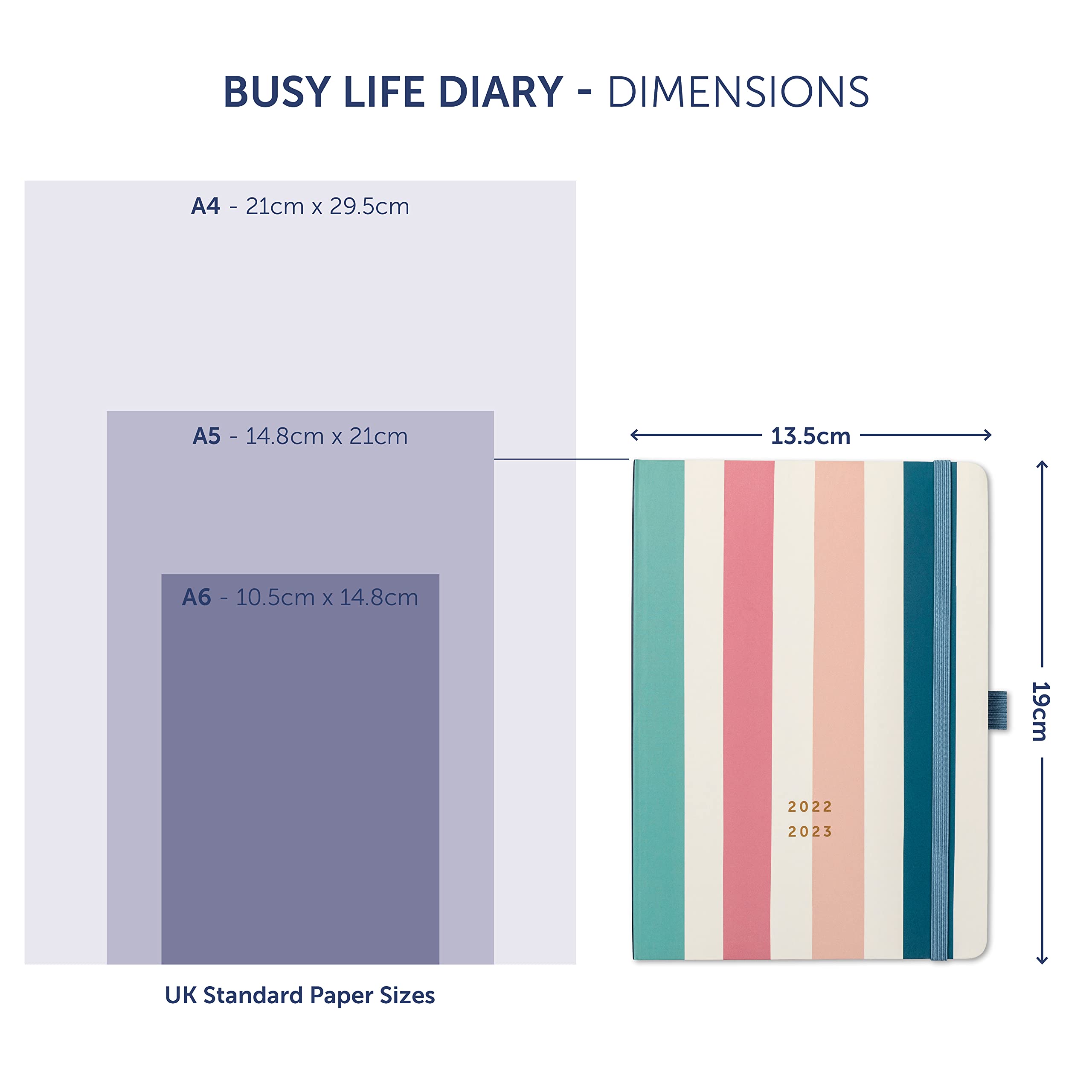 Buy Busy B Mid Year Busy Life Diary August 2022 August 2023. Stripe