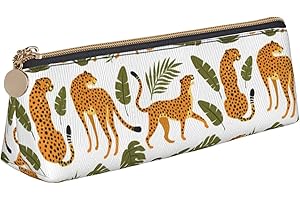 Leopard Print Pencil Pouch: Chic and Functional Pencil Bag for Pens, Markers, and Makeup