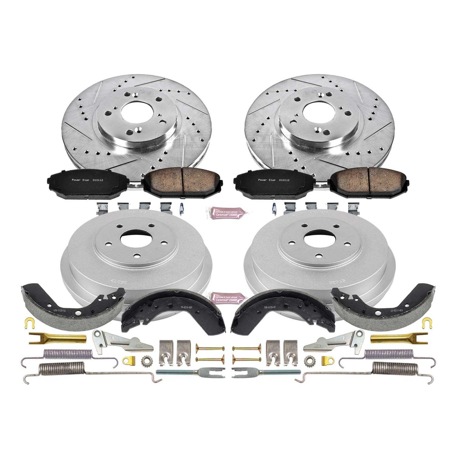 Amazon.com: Power Stop K15190DK Front and Rear Z23 Carbon Fiber 