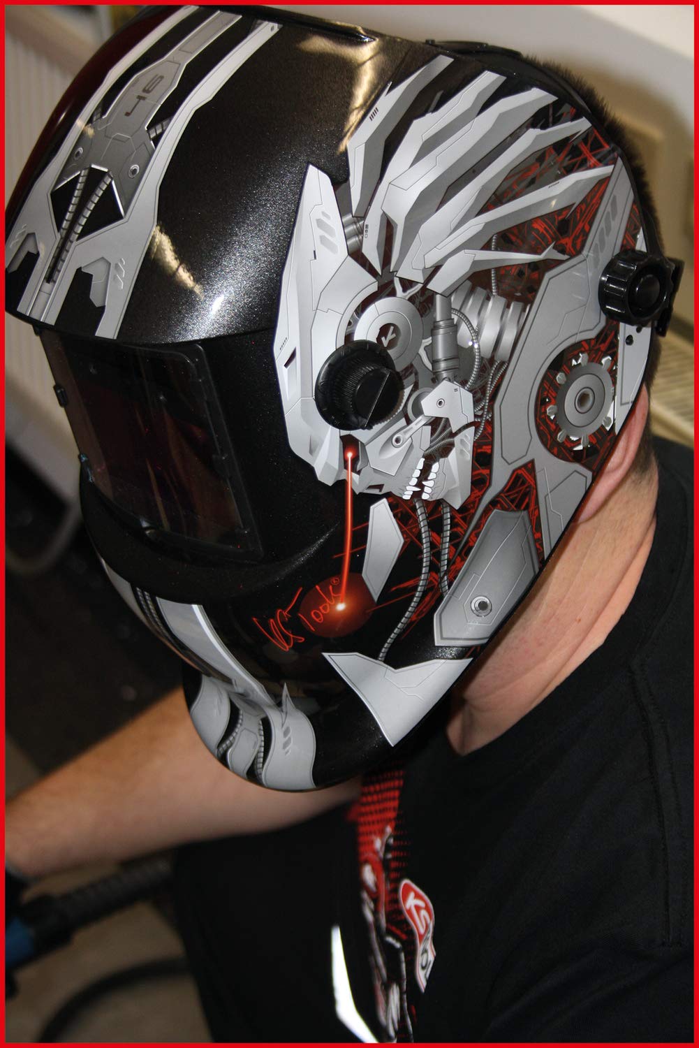 KS Tools 310.0195 Schweißer-Schutzhelm, Steel-Design