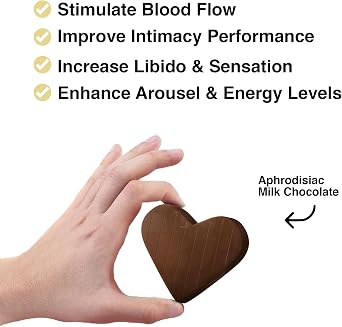 xChoc Milk Chocolate Hearts For Couples - Improve Mood, Performance & Energy - Vegetarian & Gluten-Free for Men & Women