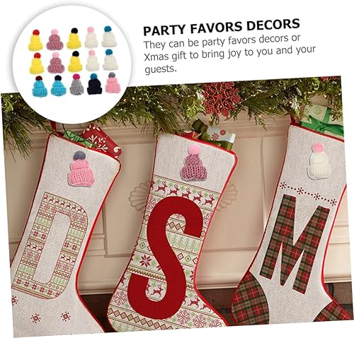 Miniatura 8 de 20 piezas de mini sombrero, decoración de Navidad, manualidades, tiene mini muñecos de nieve, accesorios de bricolaje, manualidades, decoración de