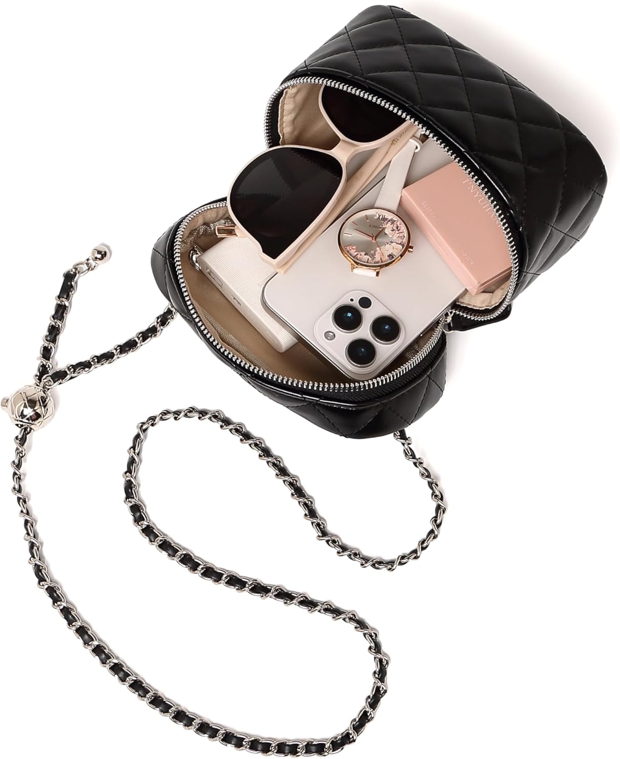 Boxed handbag, cool style fashionable women's shoulder bag, crossbody bag, fashionable mini wallet bucket handbag - Image 2