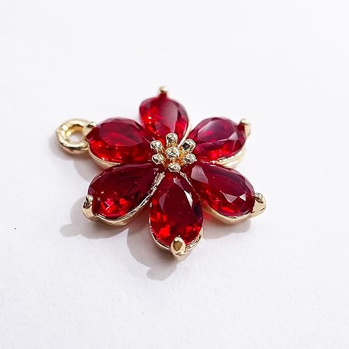 Miniatura 6 de Dijes de latón chapados en oro de circonita de cristal para hacer joyas, pulseras, collares, aretes, colgantes, suministros de manualidades,