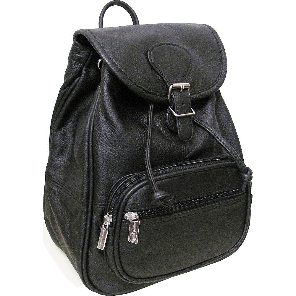 Ladies' Leather Mini Backpack - Black (#1820-0)