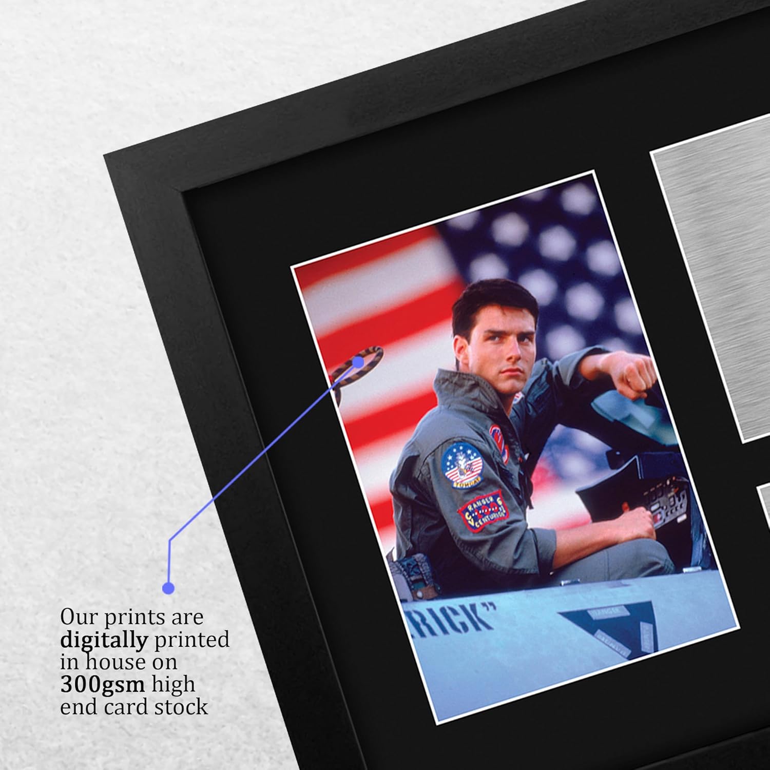 HWC Trading Tom Cruise Top Gun Maverick Framed Gifts Printed Signed Autograph Picture for Movie Memorabilia Fans - US Letter Size