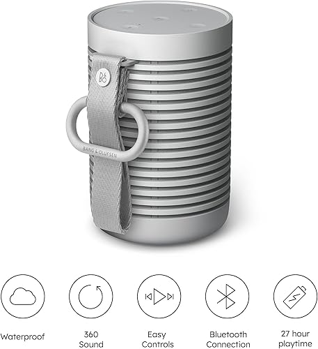 Miniatura 17 de Bang & Olufsen Beosound Explore - Altavoz Bluetooth inalámbrico portátil para exteriores, IP 67 a prueba de polvo e impermeable, niebla gris