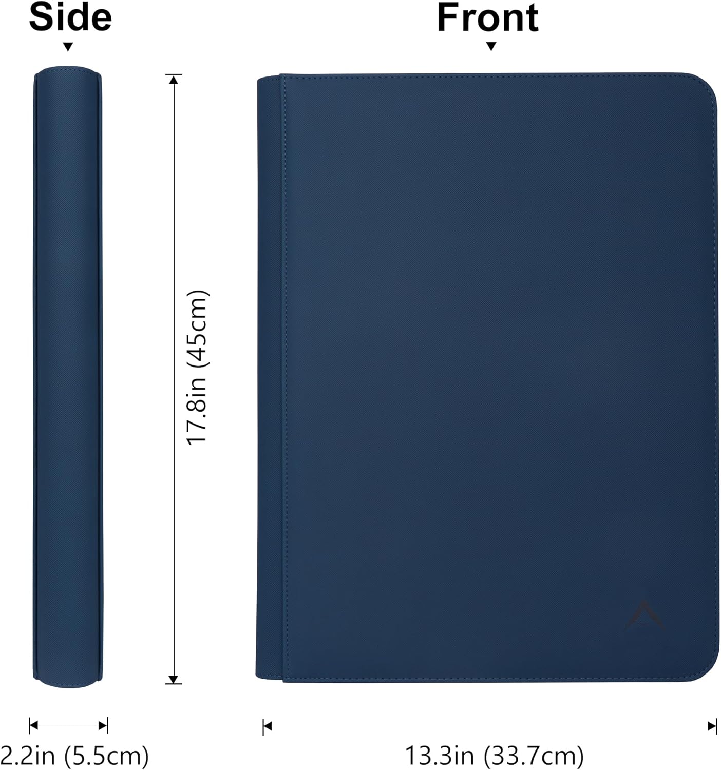 16 Pocket Card Binder, Fits 1344 Trading Cards Side Loading Ringless Card Album for TCG and Sports Cards -Blue