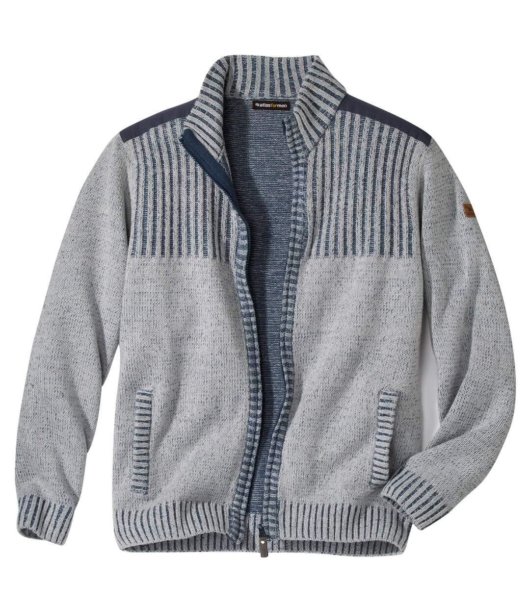 ATLAS FOR MEN - Chaqueta Forrada con Forro Polar - Chaleco de Punto para Hombre - Disponible en Tallas Grandes de la M a la 5XL
