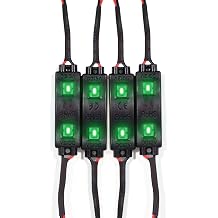 POD SMD 2 LED 5730 Wide Angle Module Waterproof 12V Edge Cabinet Strip/Automotive Lighting 4 Pack Green