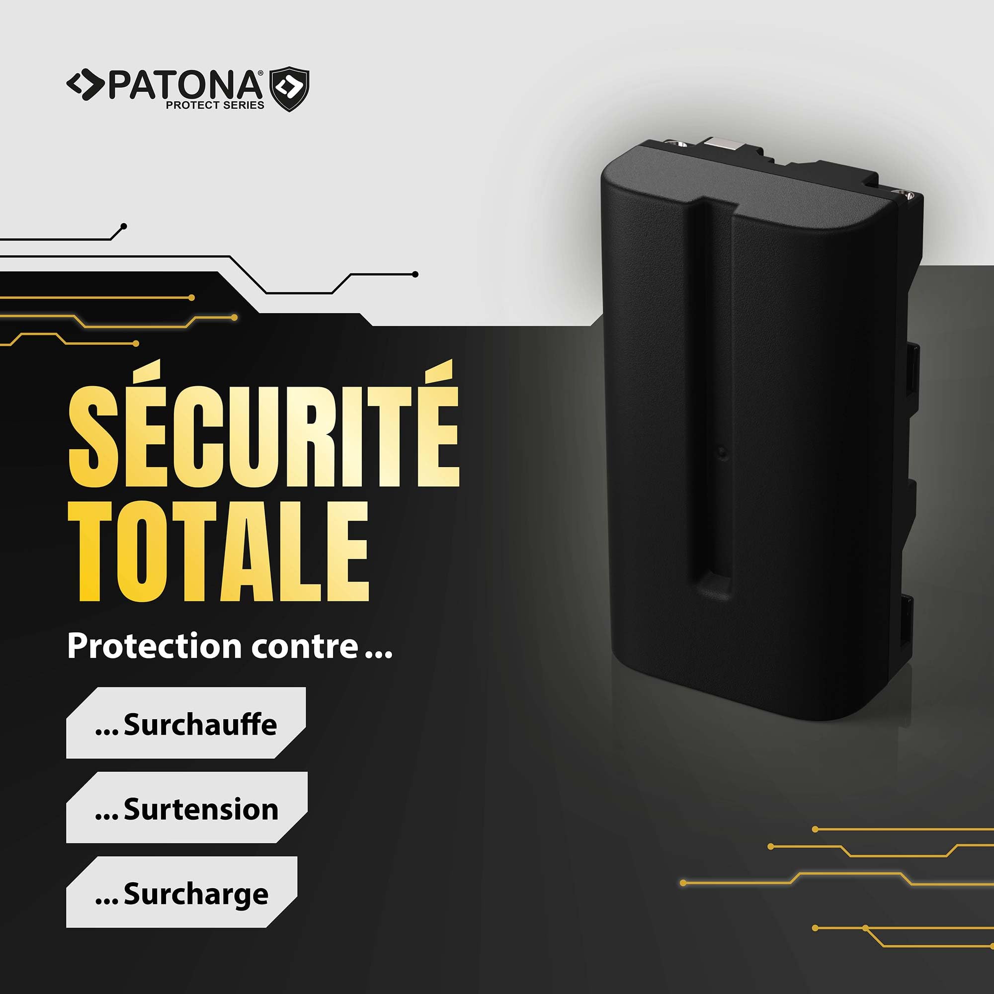 PATONA Protect NP-F550 Batterie 3500mAh Compatible avec caméscope Sony, indicateurs LED, éclairage, Lampe vidéo, moniteurs, caméra, Battery NP-F750 NP-F950 NP-F970 NPF550 NP F550
