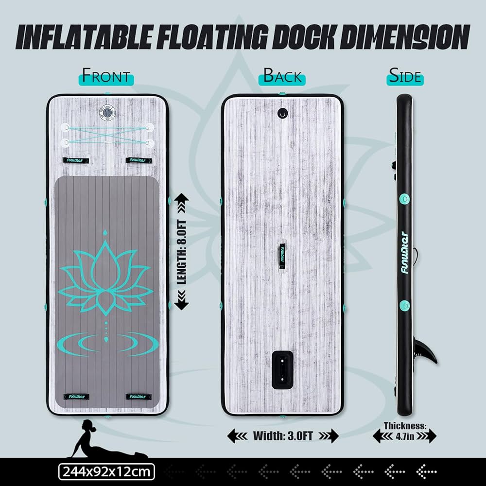 Amazon.com : FunWater 8' Inflatable Floating Dock - Air Dock