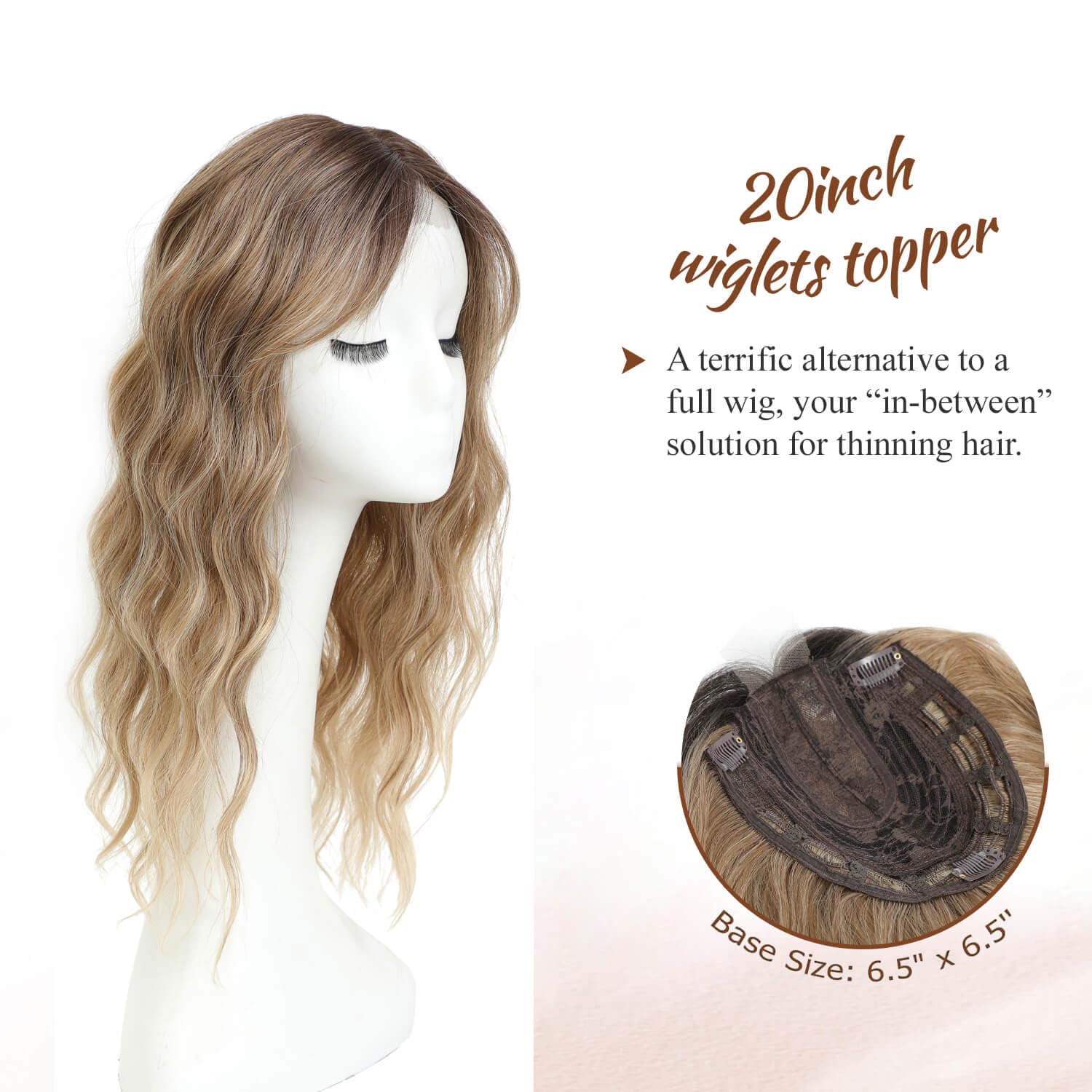 Ms Taj Extensions de cheveux pour femme - Brun blond avec racines foncées