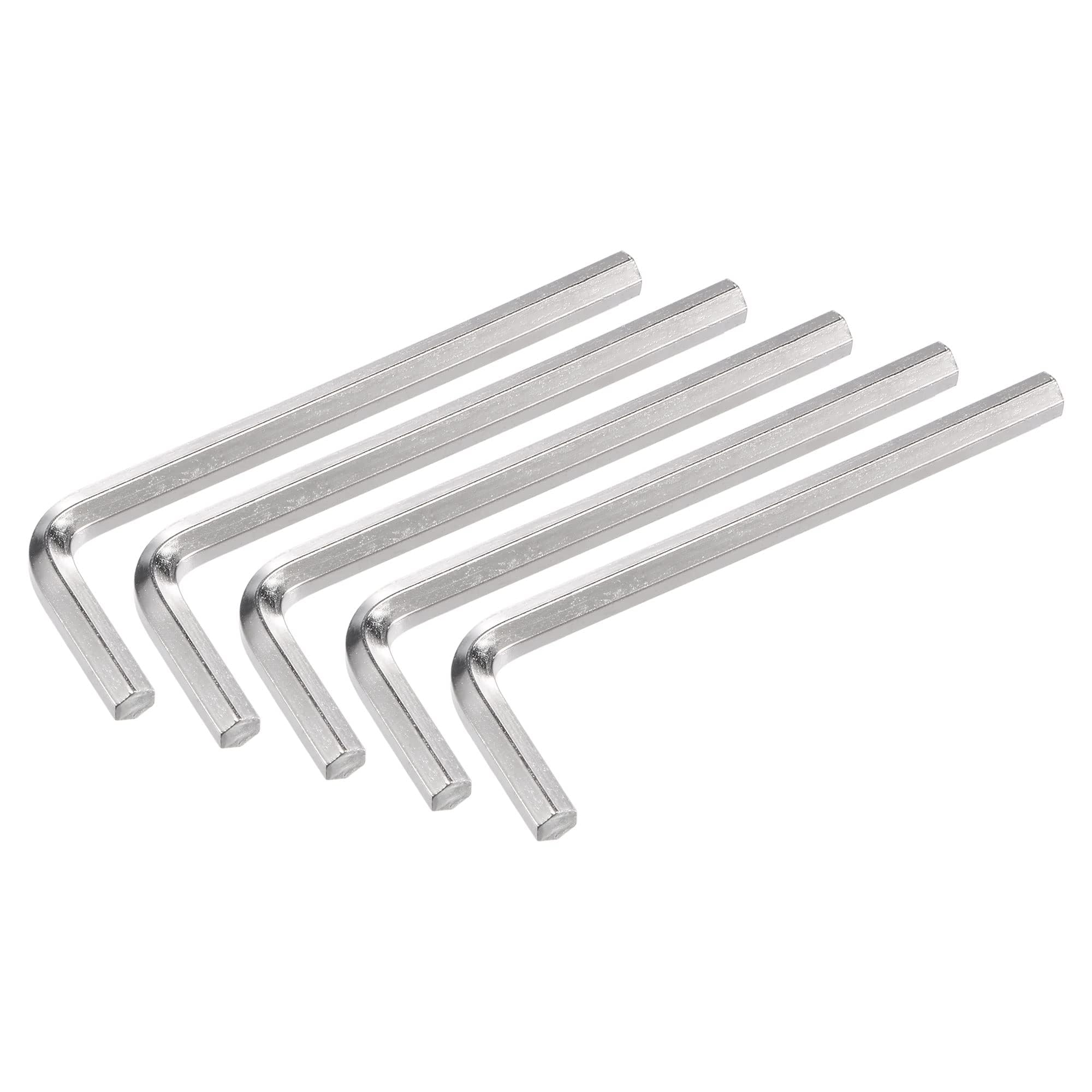 TOP-VIGOR 5Pcs 4mm Hex Key Wrench, Metric CR-V L Shaped Allen Key Imperial Hexagon Head Spanner Tool for Repairing Installation
