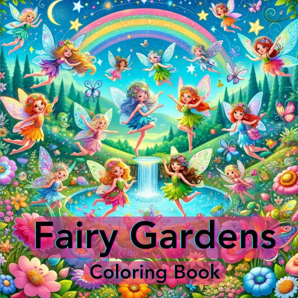 Fairy Garden Coloring book for Girls