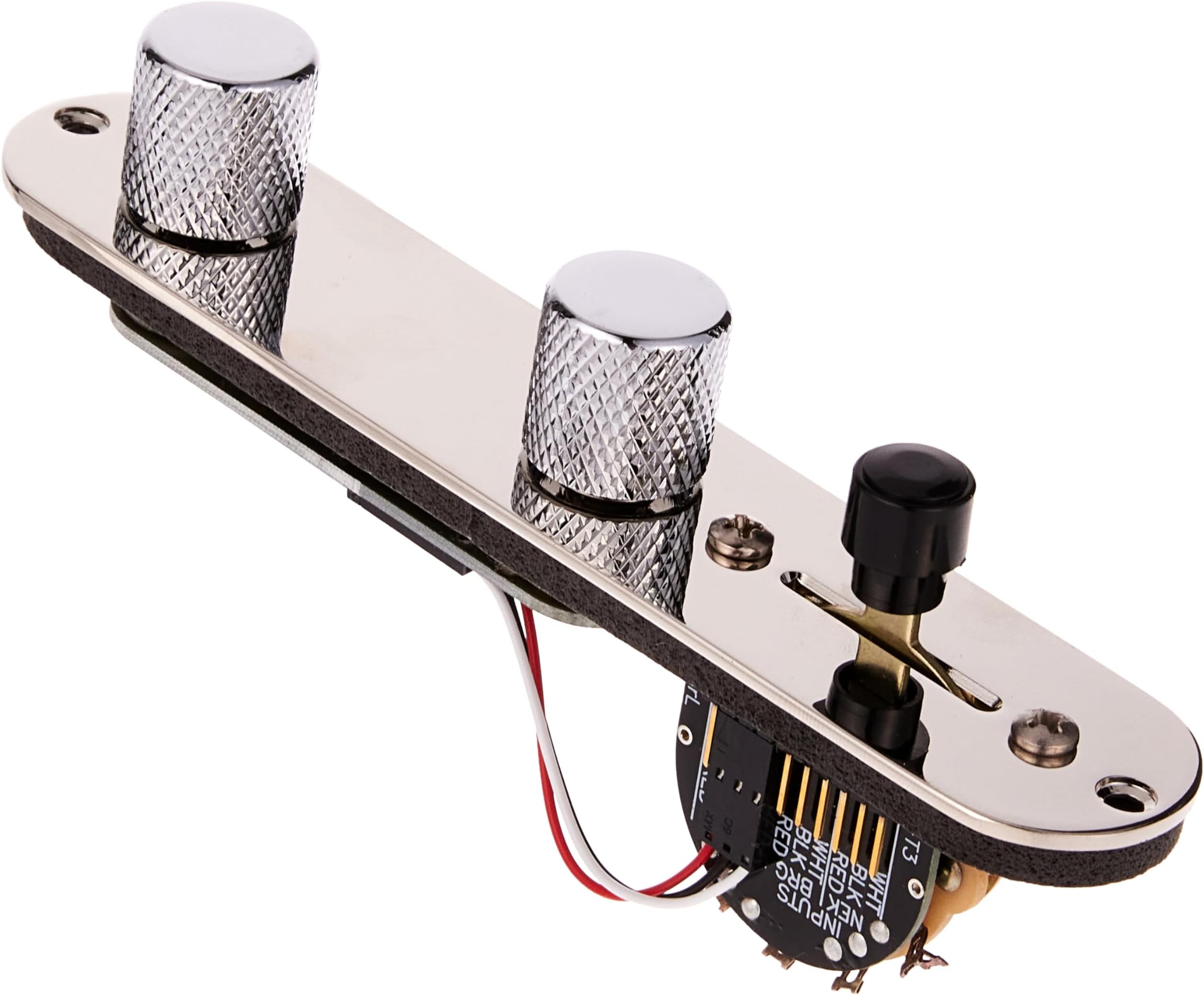 T SYSTEM Prewired Telecaster Guitar Pickup Set Plus Control Plate System,Black