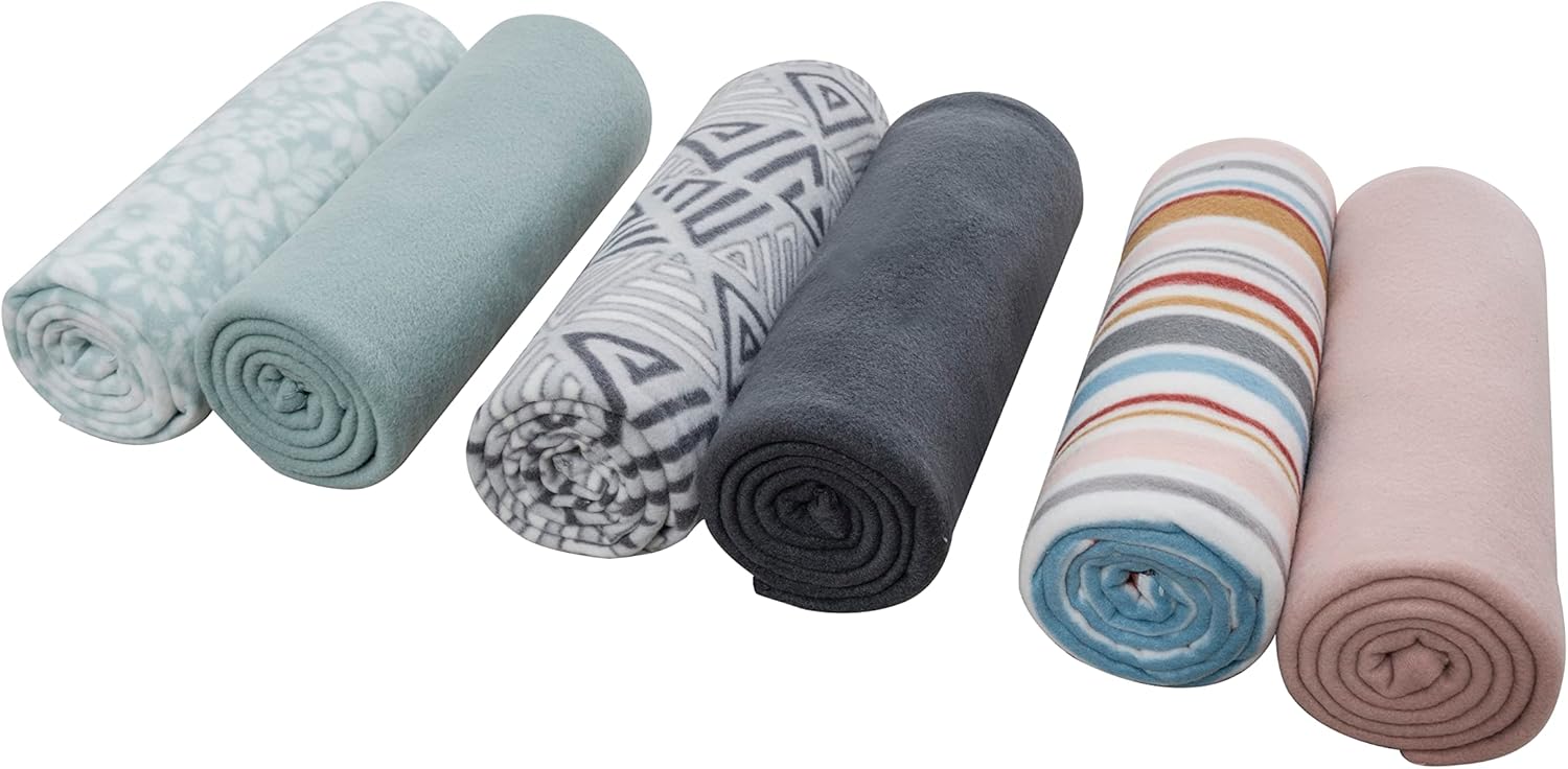 Fleece Throw Blanket Set Bulk for Travel Kids Outdoor Wedding Pet (Assorted #2, Pack of 6 50x60 Inches) - Image 7