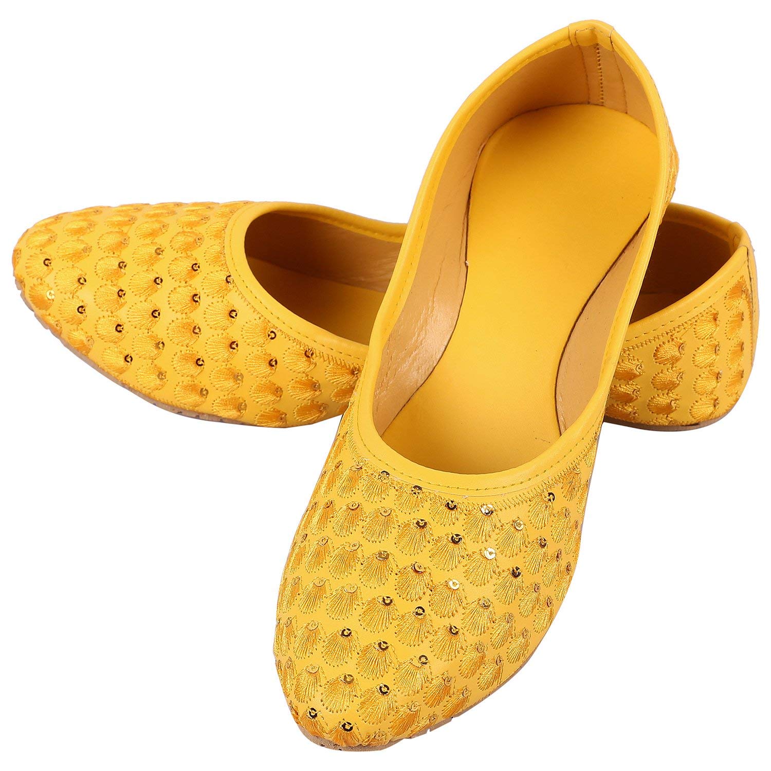 Apratim Synthetic Women/Girls Flat/Jutti Yellow Color-image-42