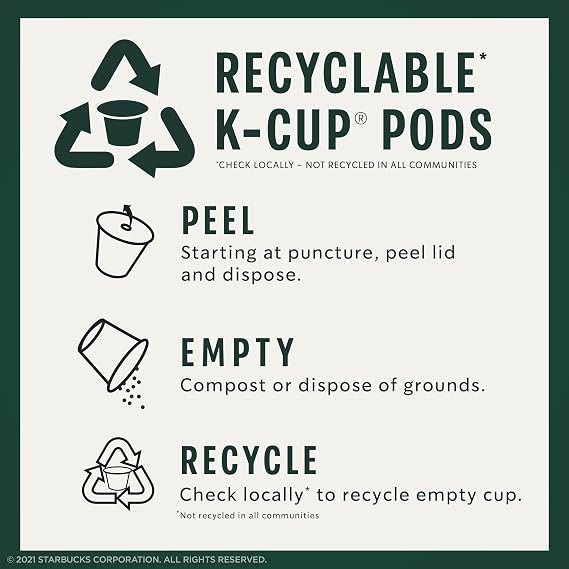 Starbucks Coffee Company Flavored Ground Coffee K-Cup Pods, Toasted Graham, Signature Collection, 100% Arabica Coffee, Recyclable K-Cup, 10 CT K-Cup Pods/Box (Pack of 2 Boxes),10 Count (Pack of 2)