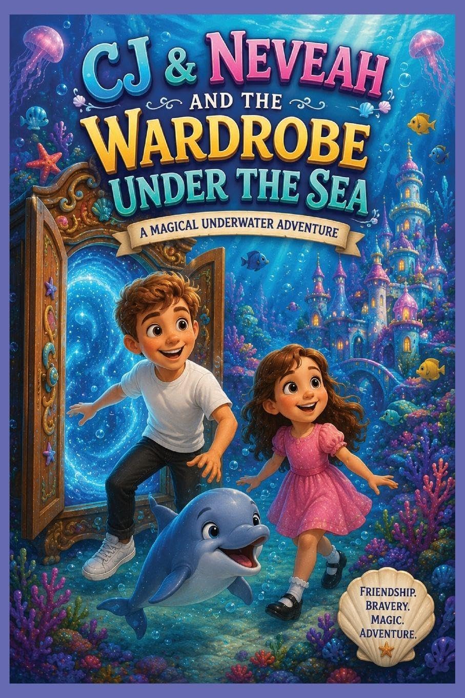CJ And Nevaeh, And The Wardrobe Under The Sea,: A Magical Underwater Adventure (The Magic Wardrobe)