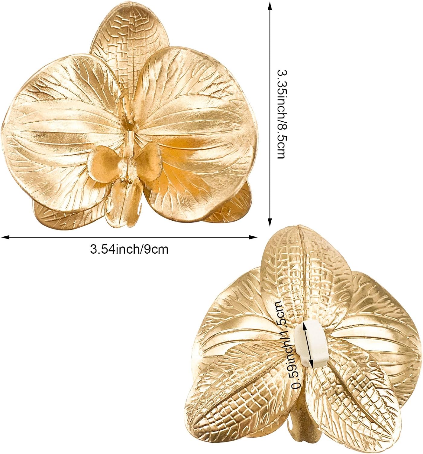 Jaczora 2 Pieces Artificial Orchid Flower Shoe Clips, Decorative Charms for Women's Dress Shoes and Sandals, Beachy Summer Vacation Accessories