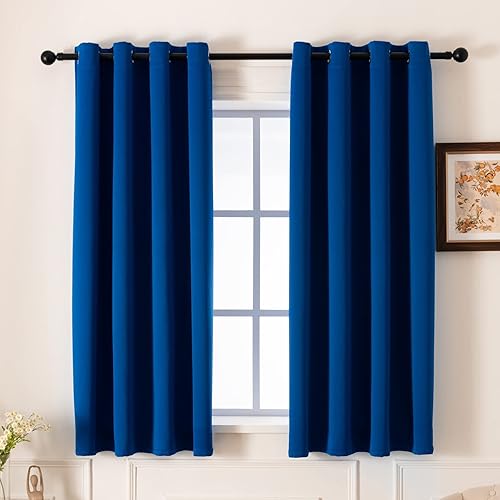 Miniatura 64 de Pickluc Cortina opaca para dormitorio, bloqueo de luz, aislamiento de calor, reducción de ruido, tela más gruesa, extra plegable, 2 paneles, 42