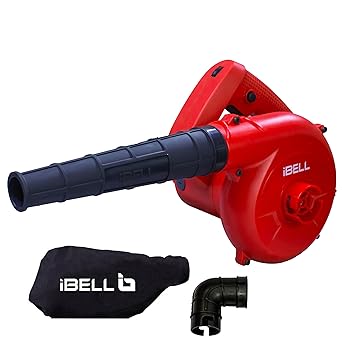 iBELL EB60-69 2-in-1 Electric Blower & Vacuum, 600W, Copper Armature, 14000 RPM, 3.3 m³/min Air Flow, Variable Speed, Dual Function for Blowing & Suction,with Nozzle Swap-6 Months warranty.