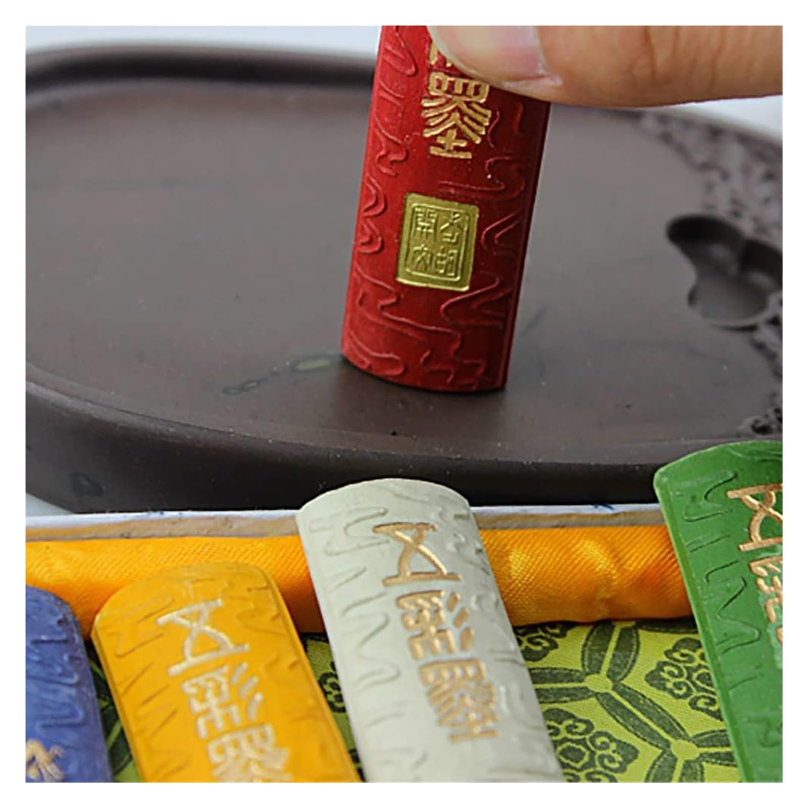 Barra de tinta para caligrafía china, Barras de tinta for pincel caligrafía, bloque for escritura y dibujo chino 2,9 pulgadas