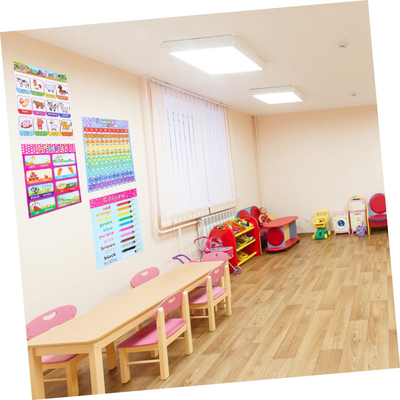 SOPOTUTU Lot de 14 Posters Éducatifs pour Tout-petits en Papier Synthétique, Réutilisables, Stimulent la Créativité, pour Chambre de Jeu ou Nursery