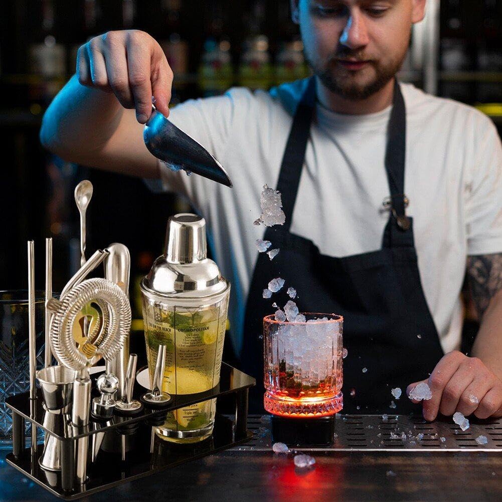 Soporte desmontable para coctelera – Kit de barman multiusos, soporte de herramientas para el hogar, bar, accesorios profesionales de camarero, equipo esencial de mezclología
