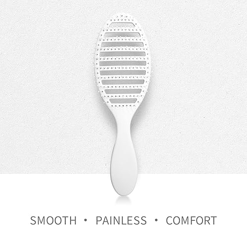 Miniatura 4 de RAIN'S SECRET Cepillo desenredante para mujeres, hombres y niños, cepillos alisadores de cabello para cabello liso, rizado y húmedo, cepillo