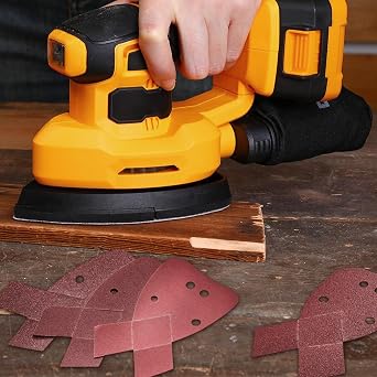 40 Pcs Mouse Sander Pads,Black and Decker Sanding Pads for Electric Sander