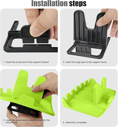 Miniatura 3 de Cubertería de silicona con almohadilla de goteo soporte para cuchara de superficie de estufa estante para tapa de olla soporte de cuchara de