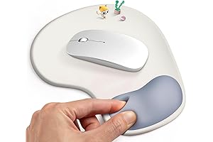 Soqool Ergonomic Mouse Pad with Blue Gel Wrist Rest for Blue Collar Workers