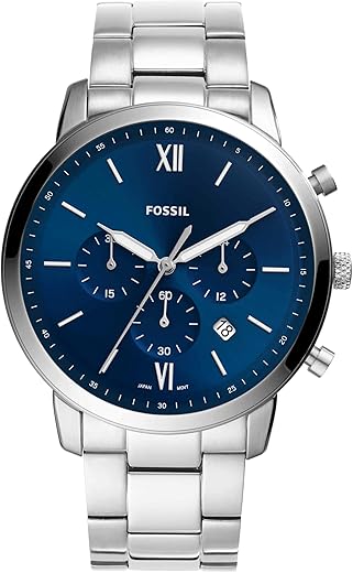 Fossil Men's Watch, Neutra Quartz Stainless Steel Chronograph Watch for Men