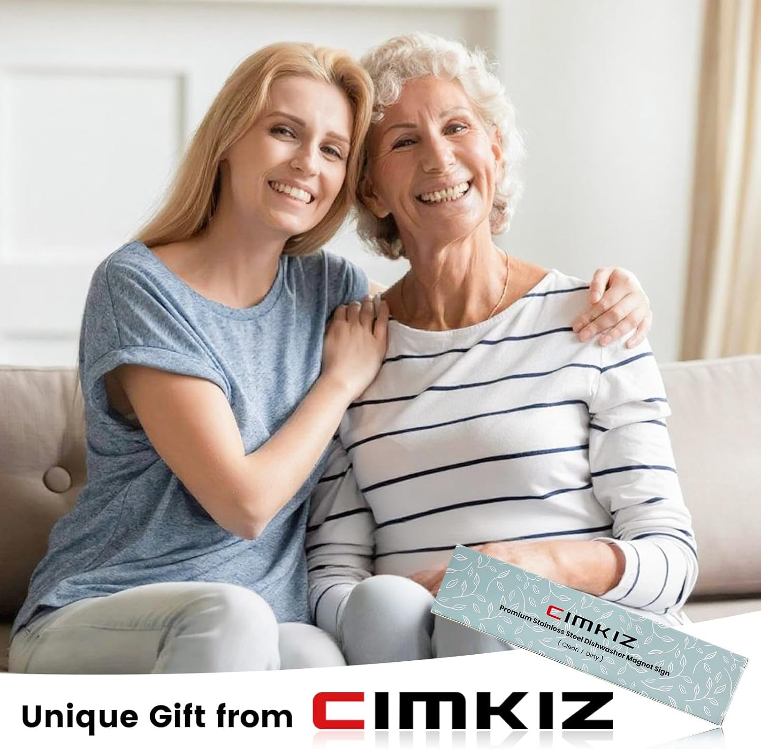 Dishwasher Magnet Clean Dirty Sign Stainless Steel Non-Scratch Strong Magnet Extra Adhesive Options Easy to Slide and Read Tells You Whether Dishes are Clean or Dirty (Black/White Style)