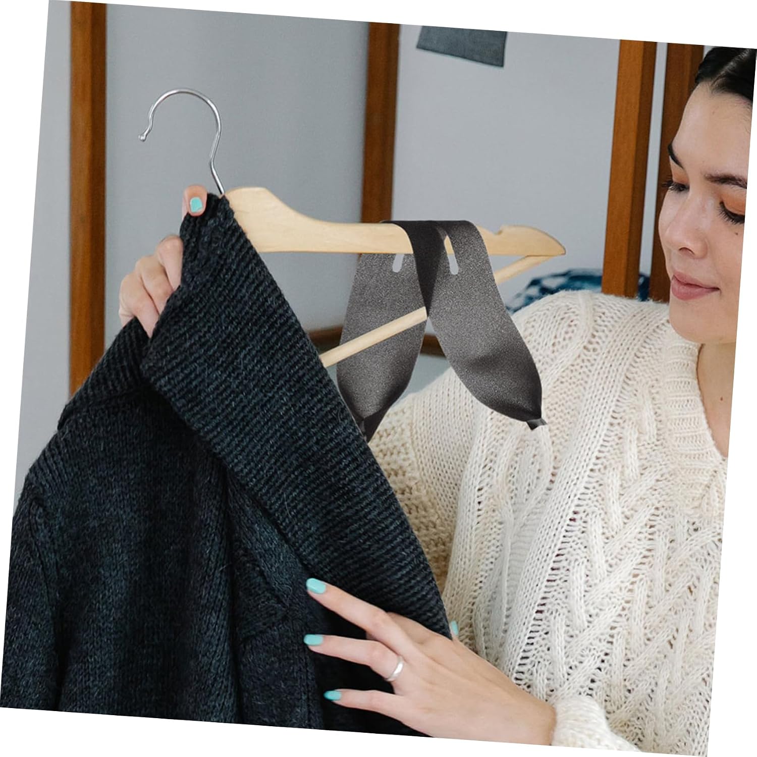 STOBAZA 50pcs Non-slip Hanger Covers Foam Padding Shoulder Pads for Clothes Hangers Flocking Covers for Suit Garments