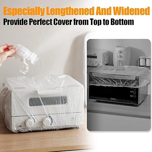 Miniatura 3 de Cubierta antipolvo desechable gruesa, cubiertas transparentes para electrodomésticos, cubierta elástica de plástico universal para