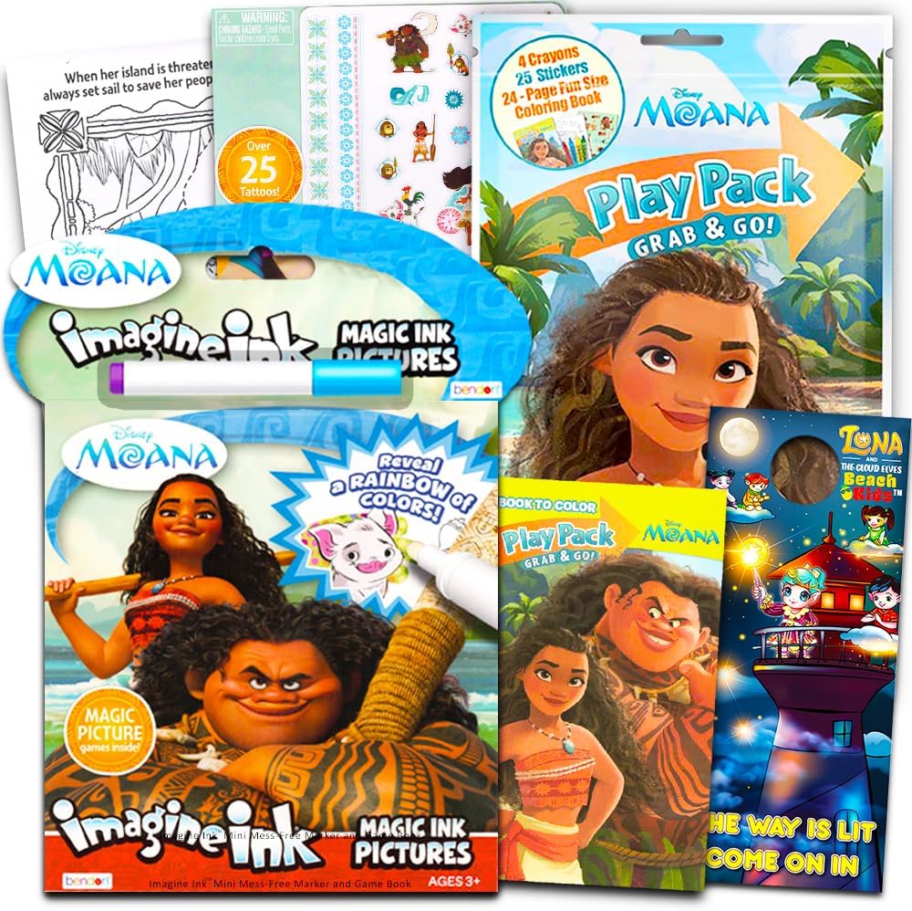 Amazon.com: Disney Moana Coloring Book and Activity Set - Moana ...