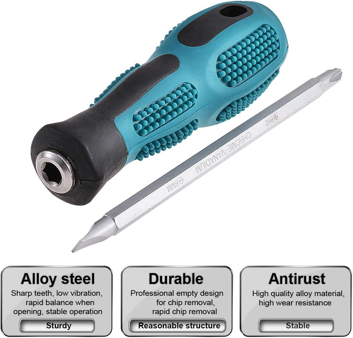 Handle 5 x 85mm PH1 Screwdriver Set Multi-use Phillips Slotted Flathead Hex Torx Head Screwdriver Bits Craftsman Toolkit Repair Tool for Professional and Home use