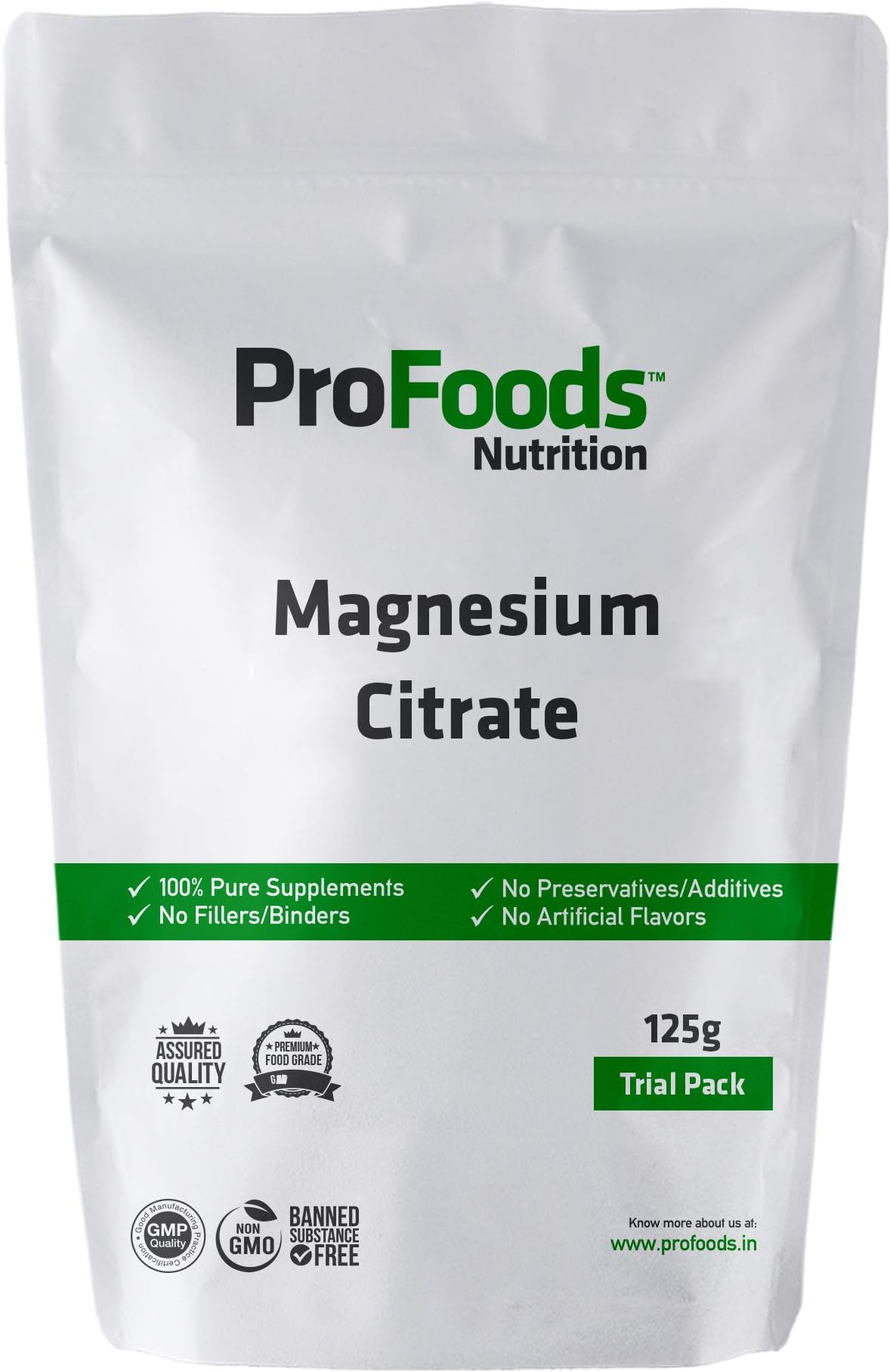 Profoods Magnesium Citrate Powder (125 g)