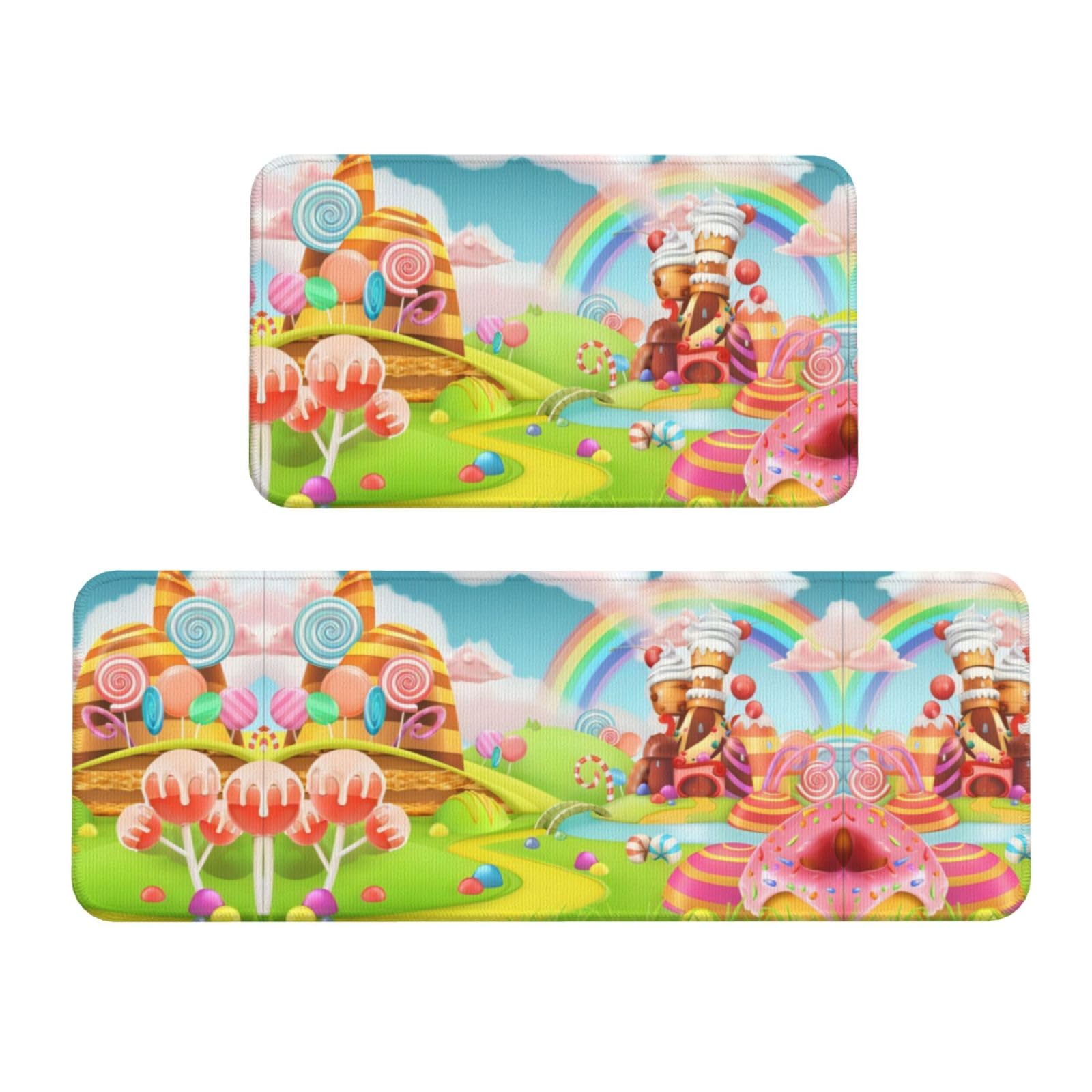 Alfombrillas de cocina lavables y decorativas con estampado dulce para fregadero