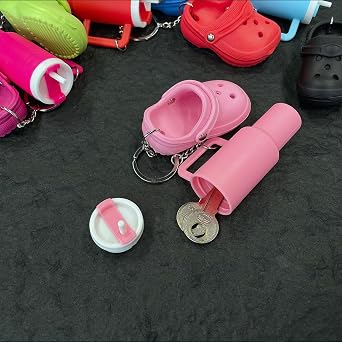 Mini Cup Keychain, Cute Shoe Keychains Funny Mini Backpack Key Chains for Women Men Purse Handbag