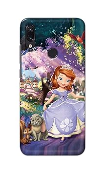 Generic TaraCases Cartoon Little Girl with Crown and Pet Animals Back Cover Case for Redmi Note 7 / Redmi Note 7 Pro/Redmi Note 7S Back Cover -(by) RPM1008