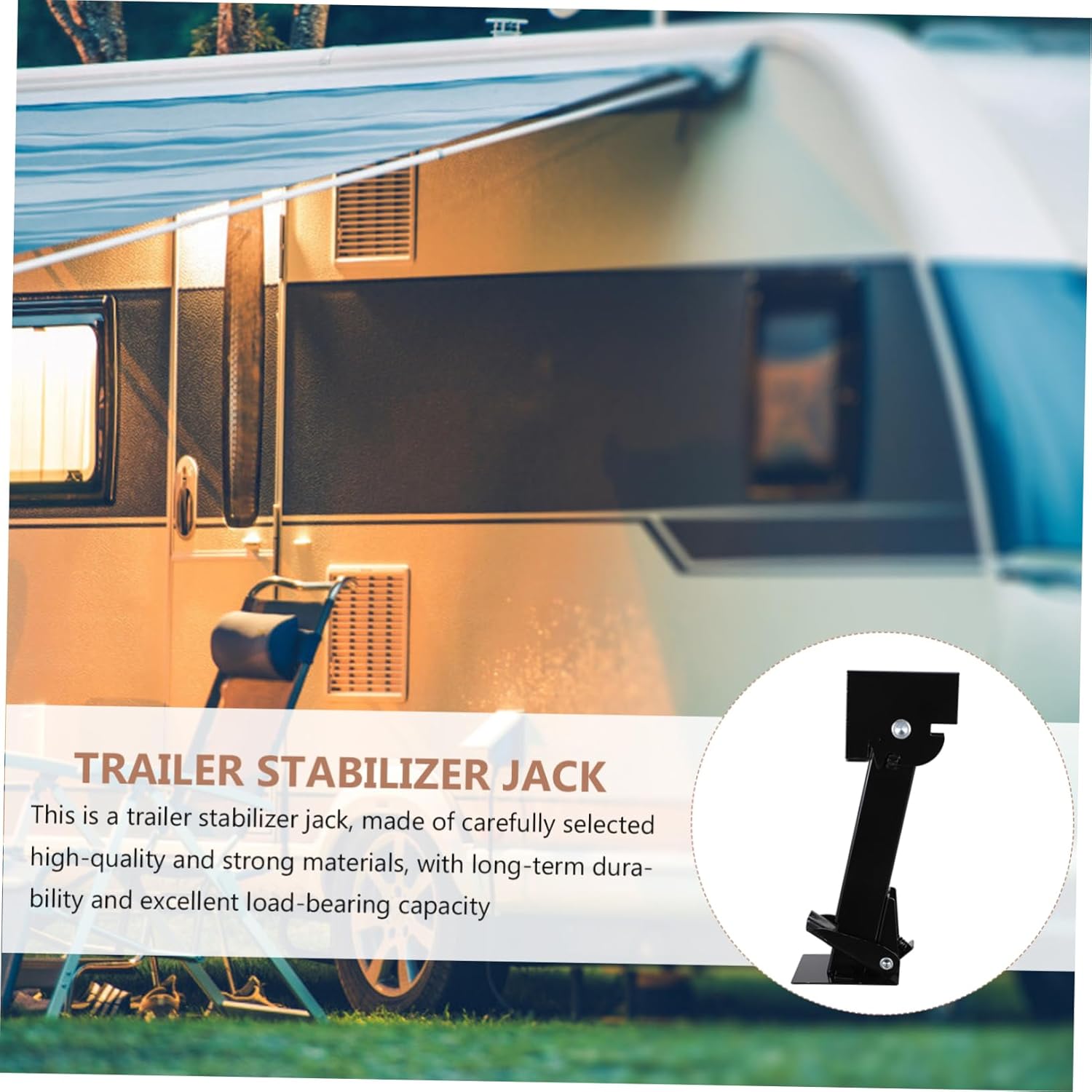 Cabilock 2Pcs Heavy Duty Trailer Support Stand Stabilizer for Rv and Camper Steel Construction with High Load Capacity Parking Jack Tool for Trailer Maintenance and Repair