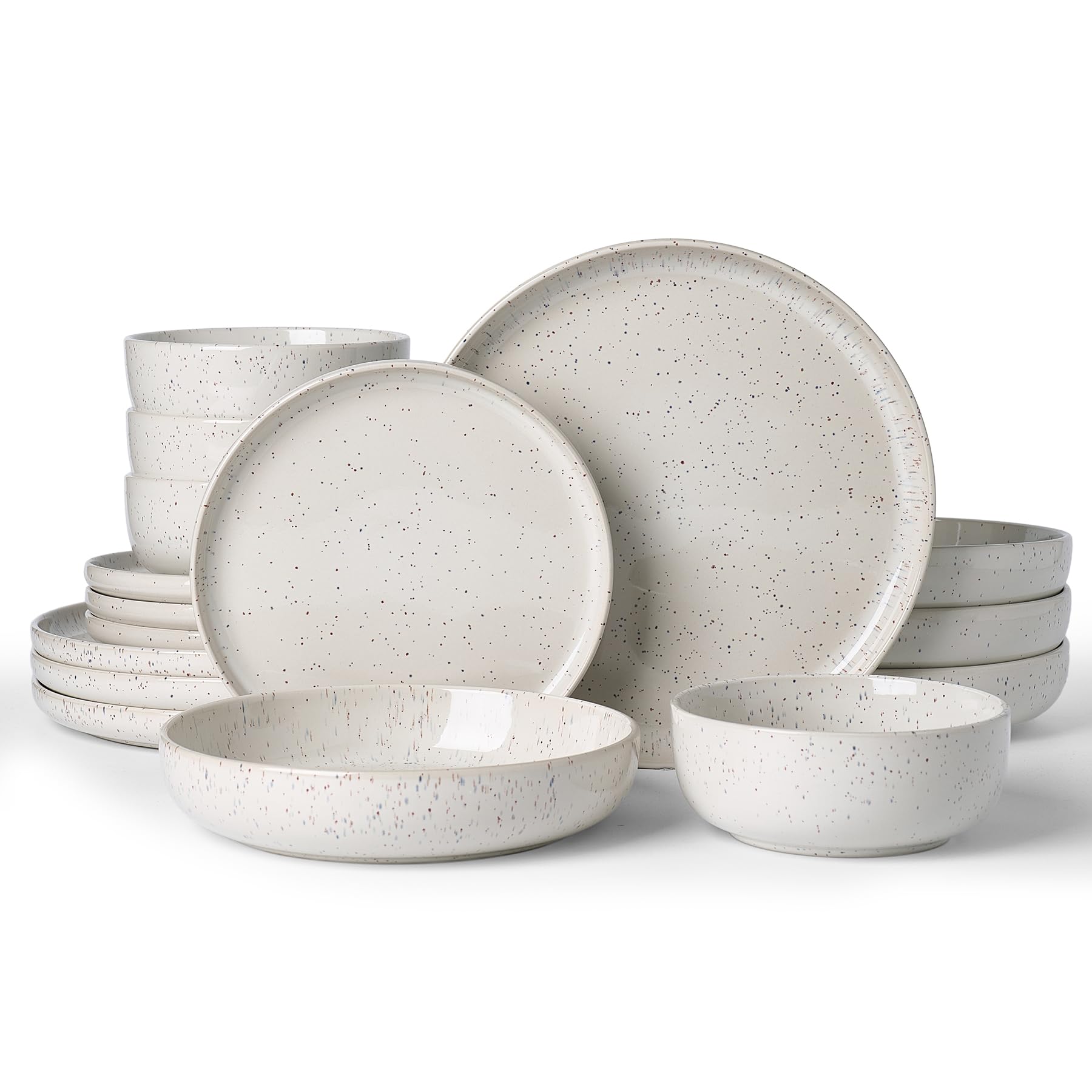 Photo 1 of ***FACTORY SEALED ***
Famiware Meteor 16-Piece Dinnerware Set with Pasta Bowls, Creamy White